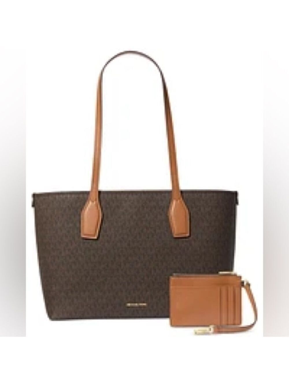 Michael Kors Medium Charlie Tote Acorn Brown Logo NWT - Picture 8 of 16